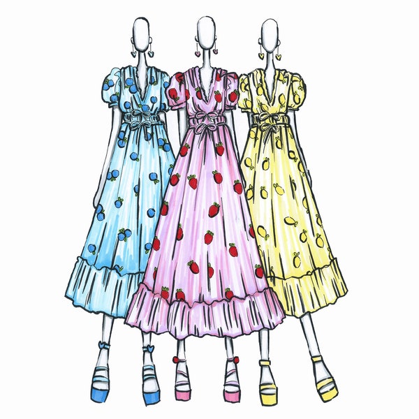Strawberry Dress Etsy