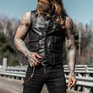 Men's lambskin leather vest clearance