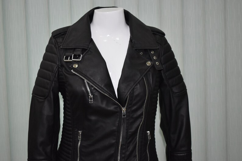 Ladies Leather Jacket Leather Jacket Ladies Genuine Etsy