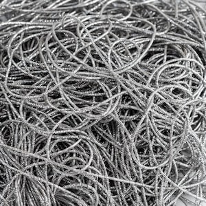 フランス製メタリックワイヤー 1.5 mm 金細工用 リュネヴィル刺繍用 ギンプ 地金 銀線、手芸用品