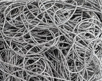 French metallic wires 1.5 mm for goldwork luneville embroidery gimp bullion silver wire, craft supplies