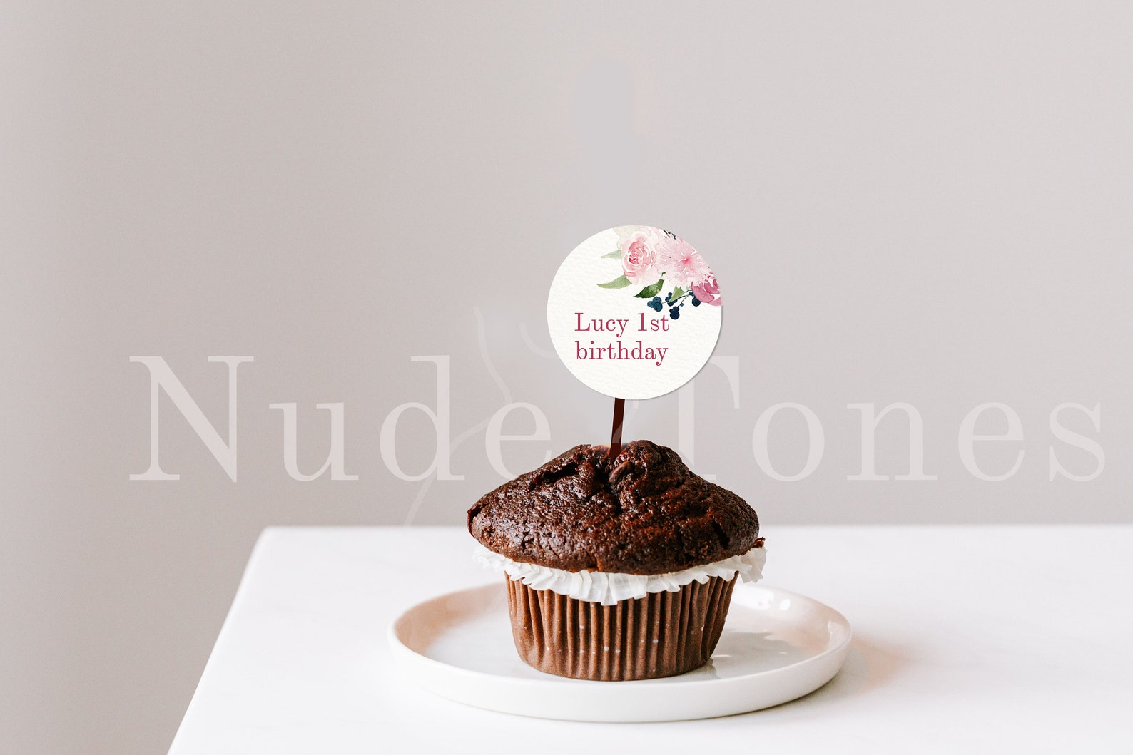Download Cup Cake Topper Mockup Bakery Mockup PSD Styled Mockup | Etsy