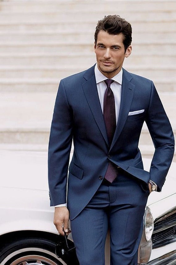 Dark Navy Blue Wedding Suits for Groomsmen Formal outfits – classbydress