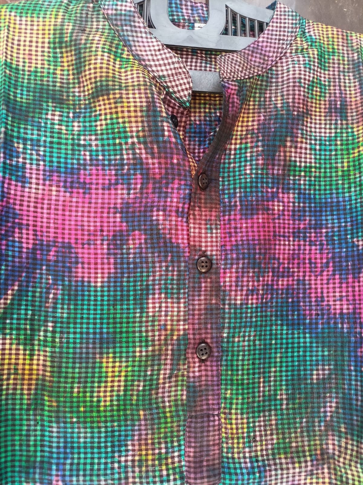 Black And Purple Tie Dye Women's Robe