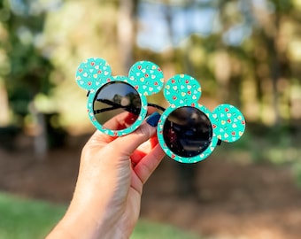 Adult Holiday Mickey Shaped Sunglasses - Plastic Frames