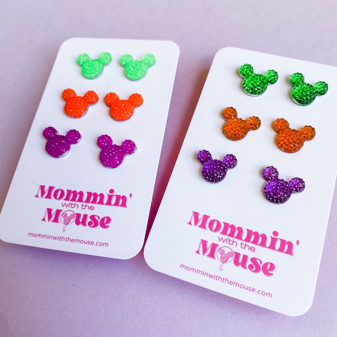 Sanderson Sisters Mickey Sparkle Stud Earrings Set of 3 Etsy