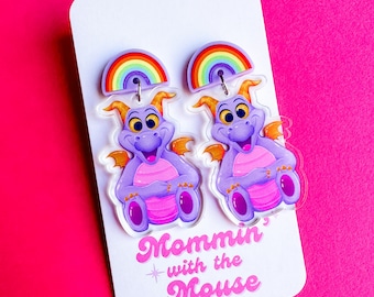 Figment Popcorn Bucket Earrings | Festival of the Arts Epcot Earrings