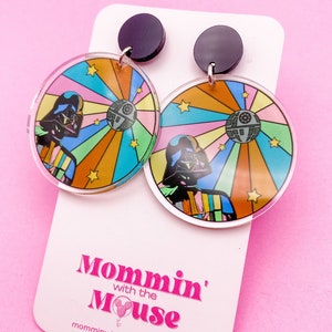 Kolczyki Tęczowa Gwiazda Śmierci | Momminwiththemouse X 1953Designs kolczyki