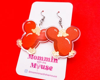 Mickey Balloon Popcorn Bucket Earrings