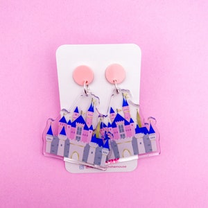 Sleeping Beauty Castle Earrings Disneyland Castle Earrings image 6