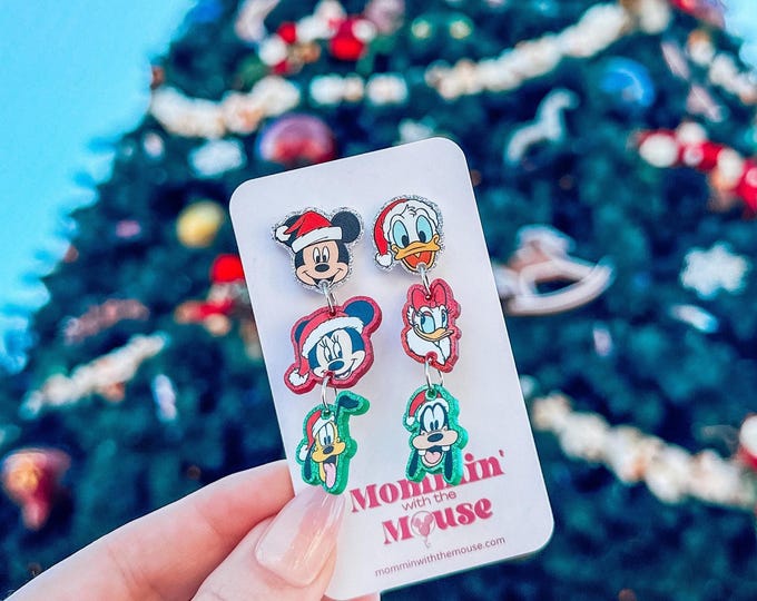 Featured listing image: Holiday Mickey and Friends Earrings