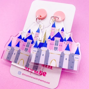 Sleeping Beauty Castle Earrings Disneyland Castle Earrings image 3