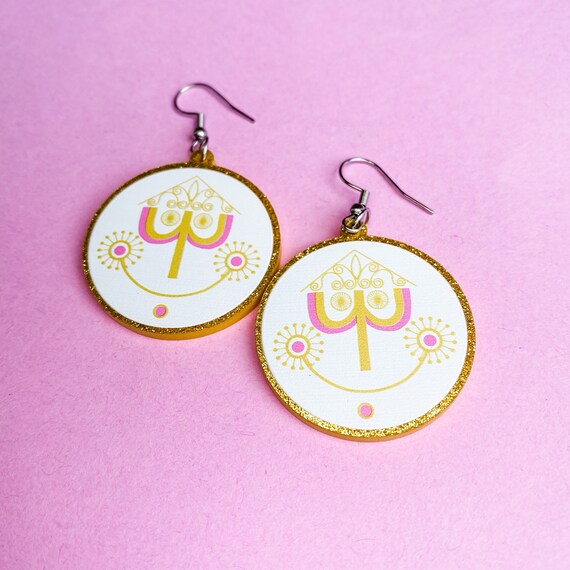 Small World Earrings Small World Clock Face Earrings Etsy