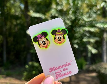 Boo to You Mickey and Minnie Halloween Costume Studs