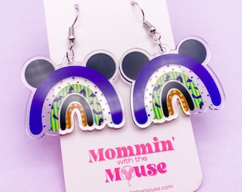 Main Street Halloween Mickey Rainbow Earrings | Momminwiththemouse X 1953Designs earrings