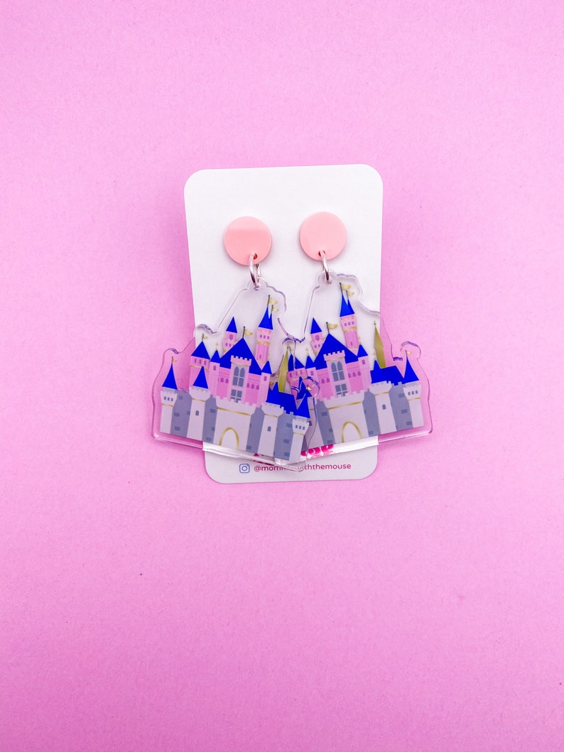 Sleeping Beauty Castle Earrings Disneyland Castle Earrings image 5