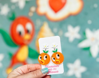 Orange Bird Earrings | Sunshine Tree Terrace | Flower and Garden Festival