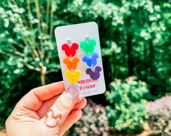 Inside Out Emotions | Disney Pride | Mickey Rainbow Earrings