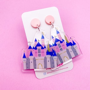 Sleeping Beauty Castle Earrings Disneyland Castle Earrings image 1