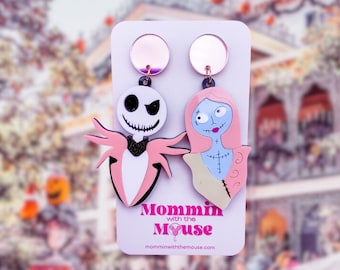 Pastel Jack and Sally Earrings | Nightmare Before Christmas Earrings