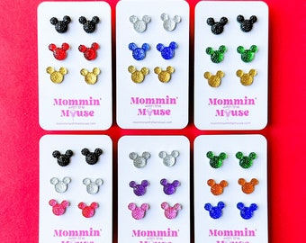 Sensational Six Sparkle Mickey Studs- Set of 3 | Mickey Earrings | Disney Earrings