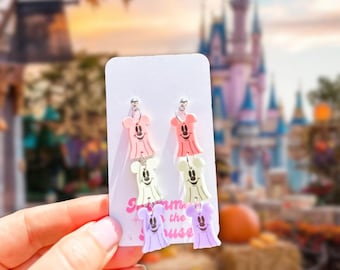 Pastel Mickey Ghost Earrings | Disney Halloween Earrings
