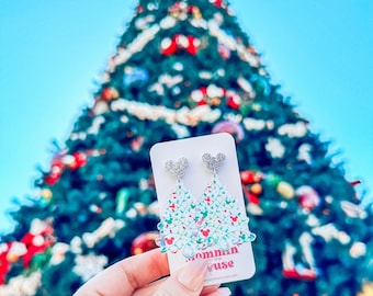Mickey Christmas Tree Earrings