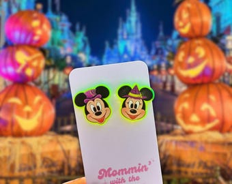 Boo to You Mickey and Minnie Halloween Costume Studs