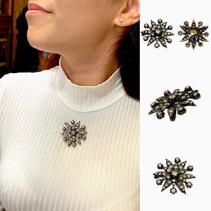 18k Victorian Brooch Pendant with Brilliants