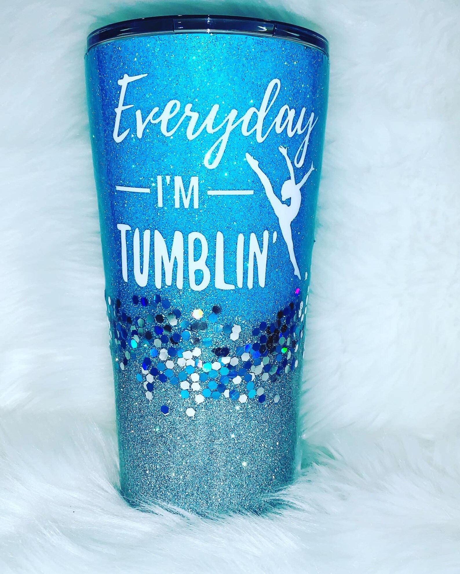 Tumbling and CheerLeading Glitter Tumblers Etsy