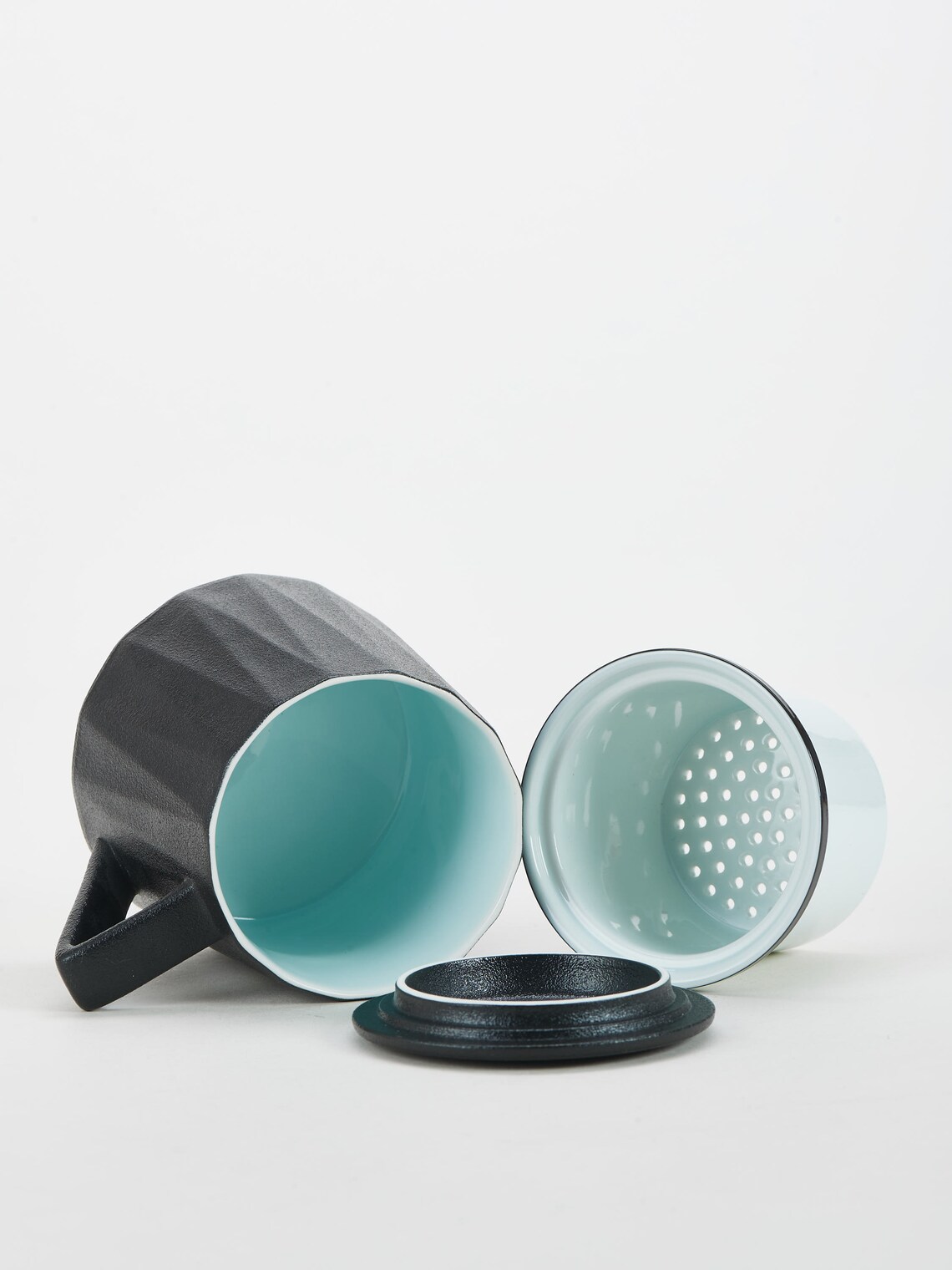 Ceramic Tea Mug with Strainer Etsy