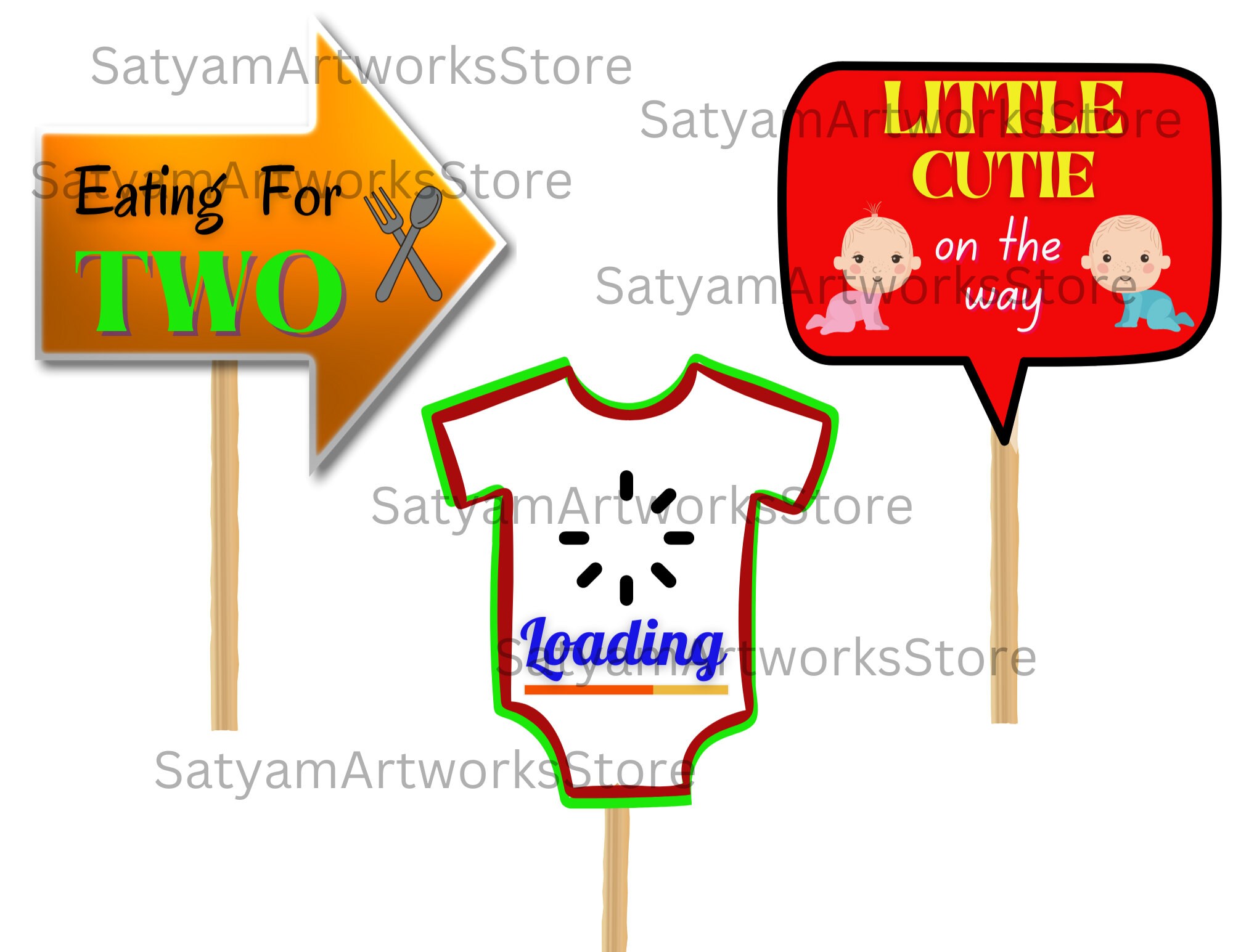 38 Baby Shower Photoshoot Prop printable Godhbharai Props for Etsy UK