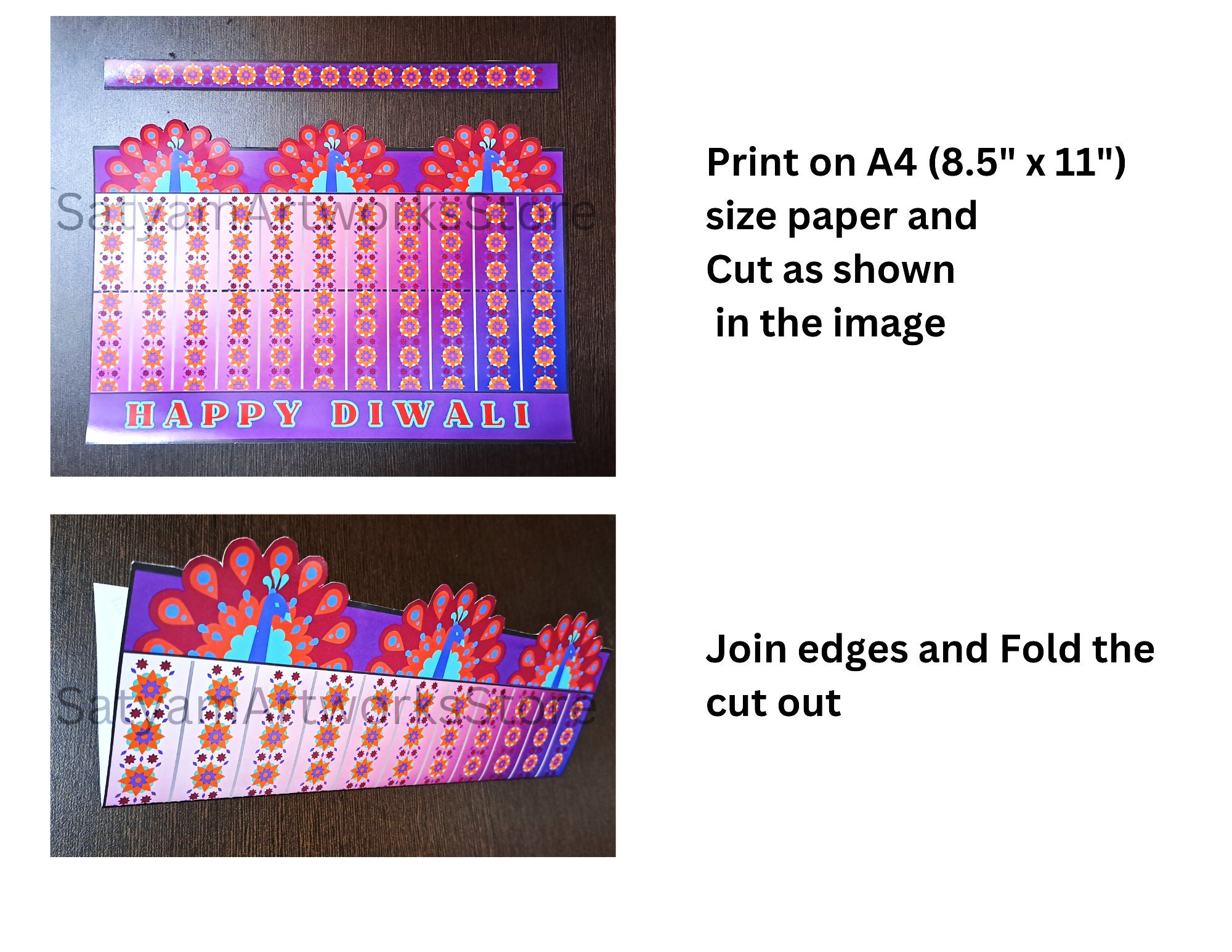 Diwali Printable Paper Lantern Indian Festival Instant - Etsy