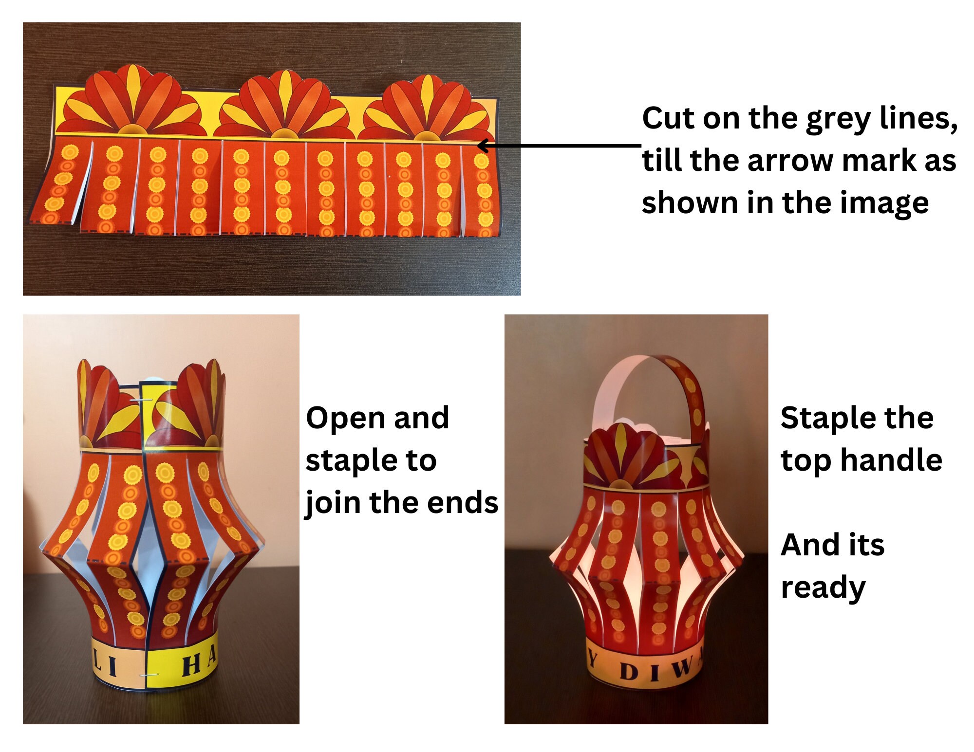 Diwali Printable Paper Lantern, Indian Festival, Instant Download ...