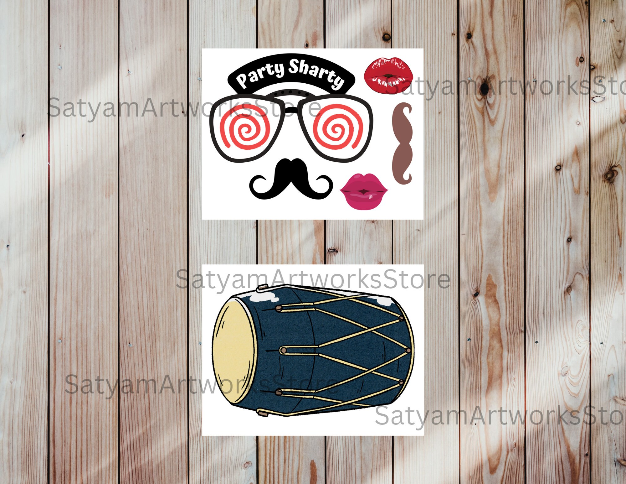 28 Punjabi Themed Party Props, Punjabi Bollywood Photo Booth Props