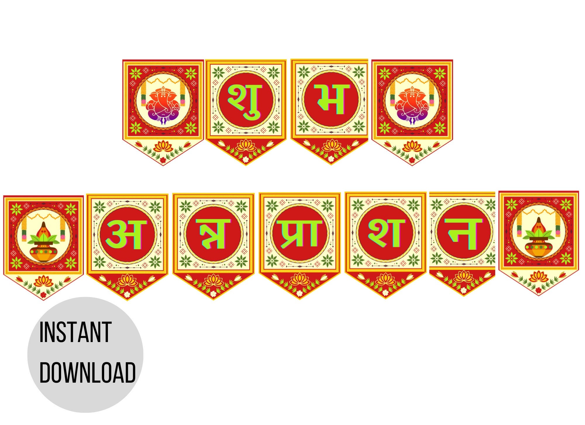 Buy Hindi Shubh Annaprashan Banner, Downloadable, Printable Banner