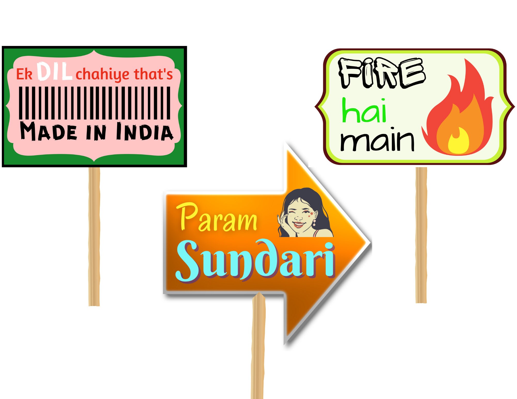 30 Bollywood Themed Party Props Bollywood Photo Booth Props Etsy