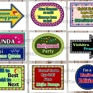 30 Funny Bollywood Party Props, Bollywood Photo Booth Props, Indian ...