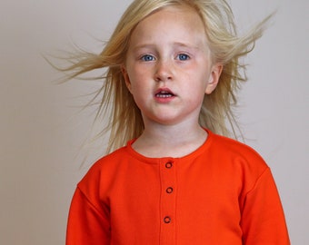 Children's sweater | gender neutral | long sleeved | tangerine tango