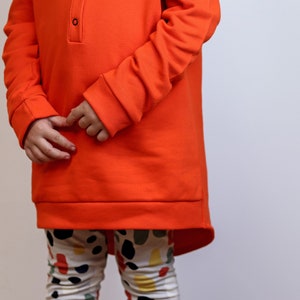 Children's sweater gender neutral long sleeved tangerine tango image 3