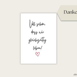 Carte de voeux VIVRE en même temps | Saint Valentin | Cadeau de Saint Valentin | Cadeau petit ami, petite amie, carte meilleur ami