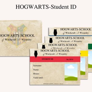 Hogwarts Student ID Canva template | digital download | customizable template | gift idea for Harry Potter fans