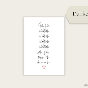Thank you card REALLY glad I have you | Gift girlfriend | Postcard friendship | best friend | sister | friend