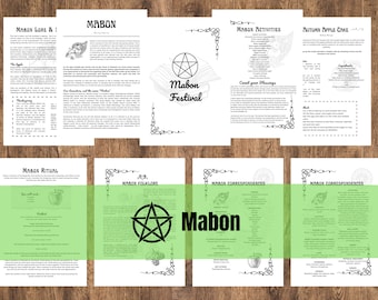 Printable Grimoire Pages | Build Your Own Grimoire | Book of Shadows | The Cemetery Witch | Learn Witchcraft | Mabon Festival Pack