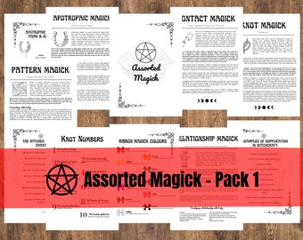 Printable Grimoire Pages | Build Your Own Grimoire | Book of Shadows | The Cemetery Witch | Learn Witchcraft | Assorted Magick - Pack 1