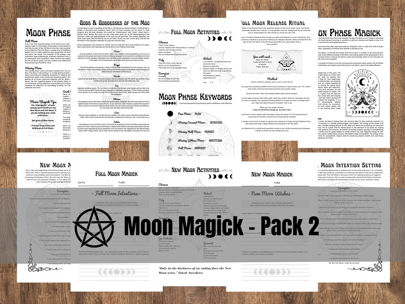 Printable Grimoire Pages | Build Your Own Grimoire | Book of Shadows ...