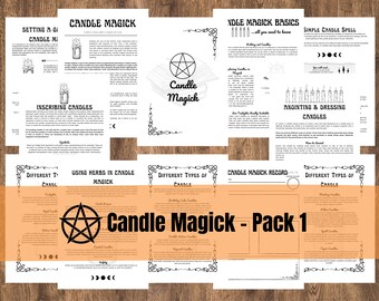 Druckbare Grimoire Seiten | Bauen Sie Ihr eigenes Grimoire | Buch der Schatten | Die Friedhofshexe | Hexerei lernen | Kerzenzauber - Packung 1