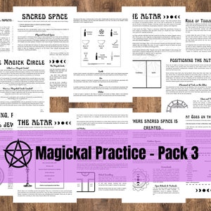 Printable Grimoire Pages | Build Your Own Grimoire | Book of Shadows | The Cemetery Witch | Learn Witchcraft | Magickal Practice – Pack 3
