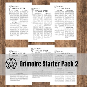Printable Grimoire Pages | Build Your Own Grimoire | Book of Shadows | The Cemetery Witch | Learn Witchcraft | Grimoire Starter - Pack 2