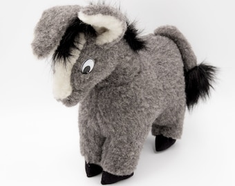 Kid's toy made from wool / Wool donkey / Wool animal toy / Wool stuffed animal / Baby shower gift / Birthday gift for kids